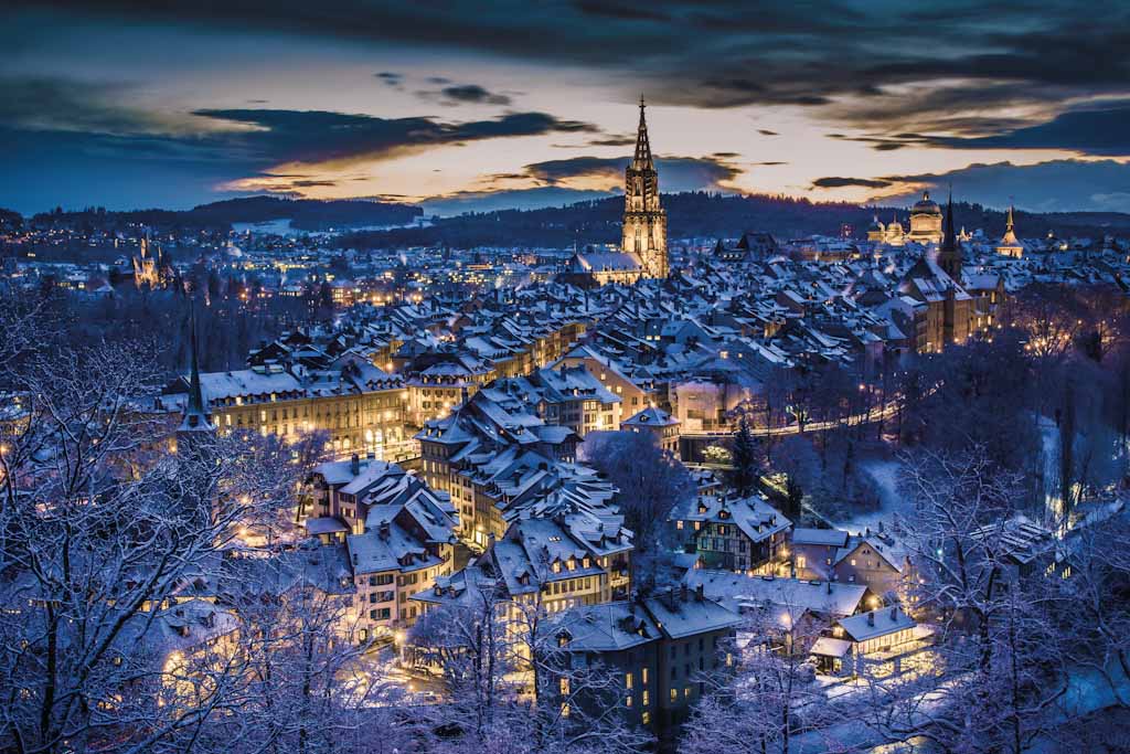 Berna sotto la neve