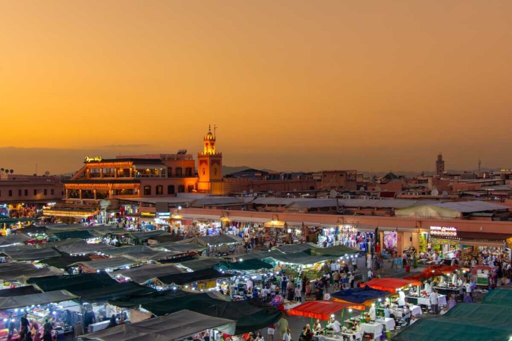 La medina di Marrakech è situata all'interno delle antiche mura