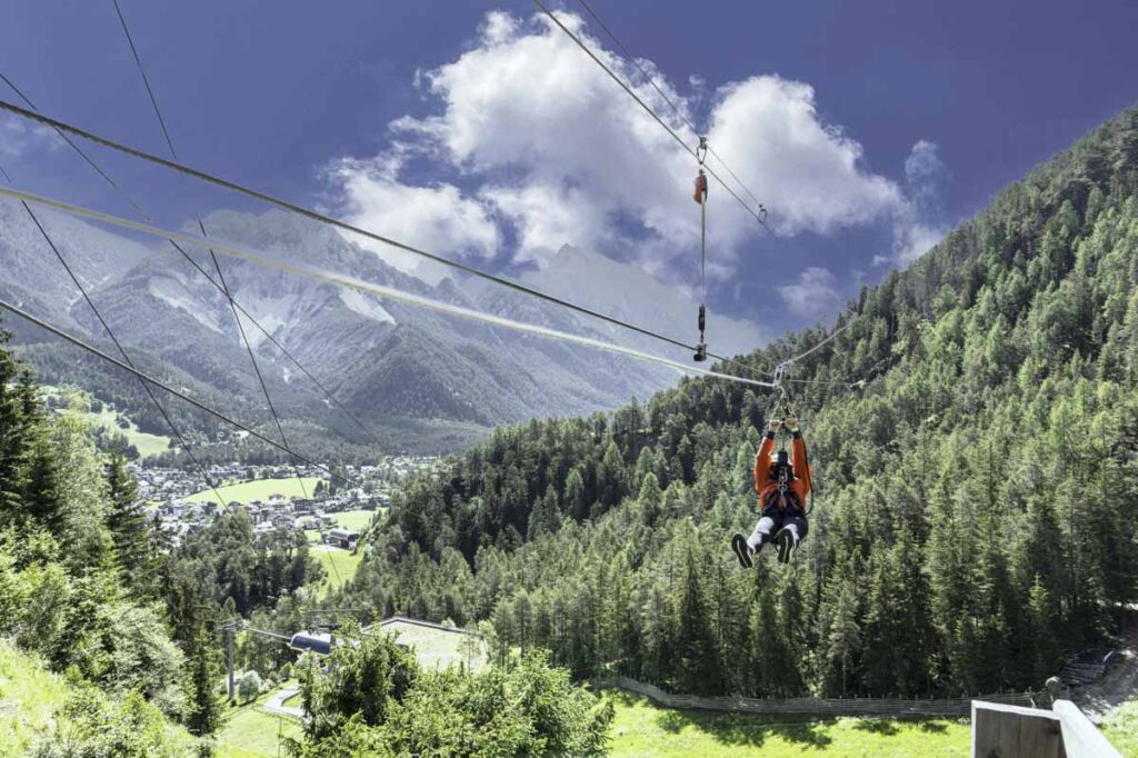 La zip line a san Vigilio di Marebbe