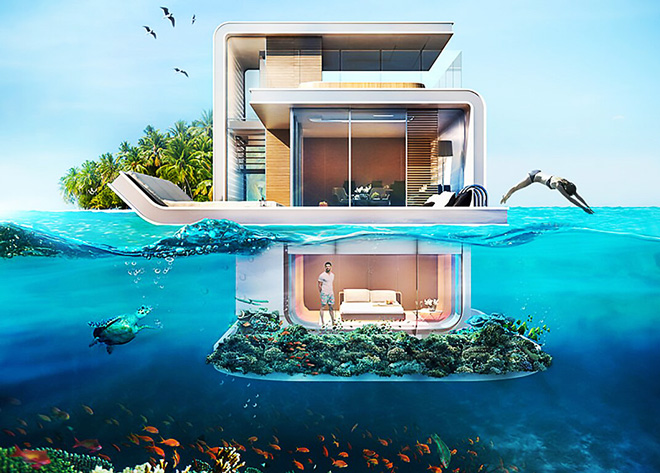 villa galleggiante Dubai